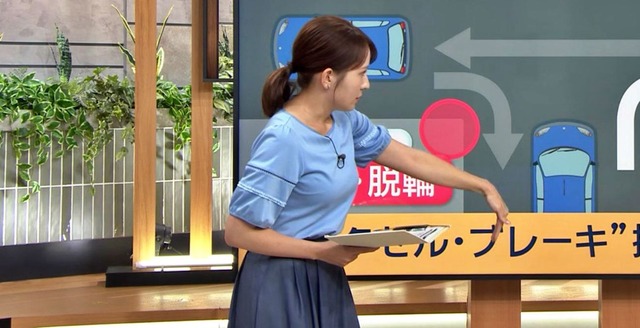 三山賀子アナ、横乳おっぱいデッカ！膨らみのカタチがエッチ最高！