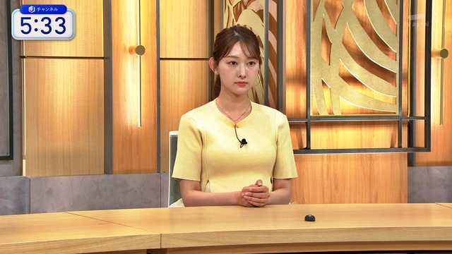 森山みなみアナ、イエローおっぱい！で、でかい…今日もぎゅぎゅっと