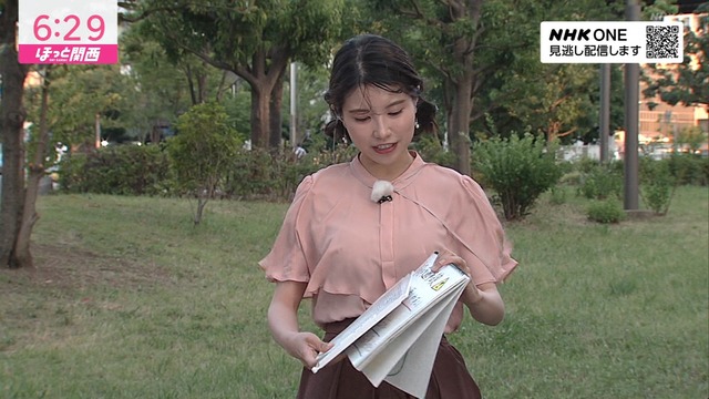 前川夏生アナ、強風でおっぱいと股間に張り付くブラ透けな動画