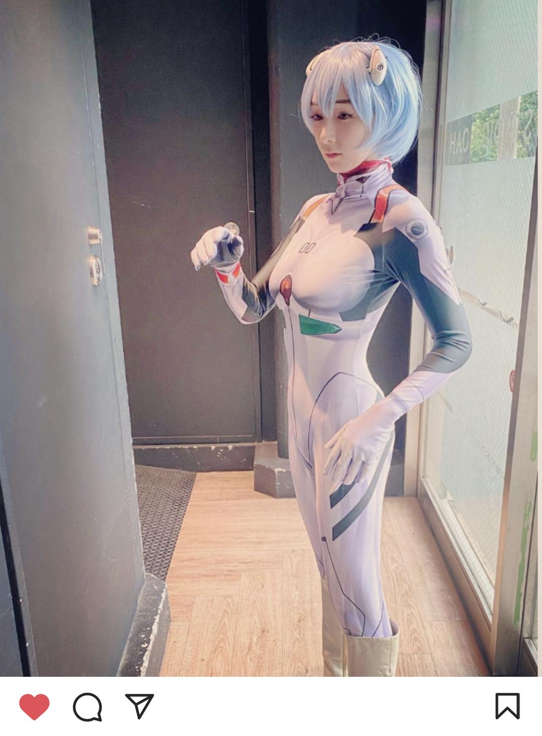 EVANGELION エヴァンゲリオン 桜の恋 コスプレ 綾波レイ プラグスーツ