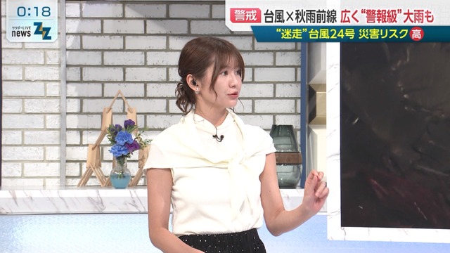 市村紗弥香アナ、白ブラウスおっぱいデッカ！横乳の膨らみスゲエ最高