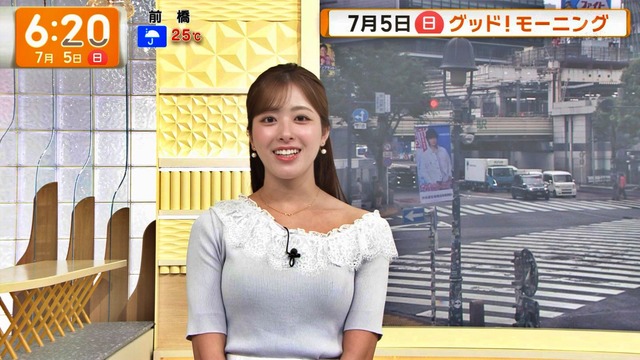 田原萌々アナ、ブラ透けニットおっぱい！露出度がエッチ過ぎる膨らみ