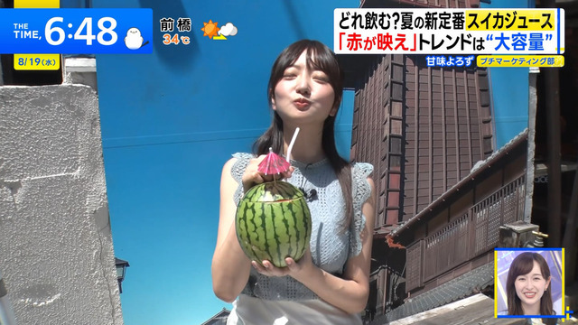 羽田優里奈アナ、スイカップおっぱいデッカ！ブルンブルン揺れ過ぎ最高