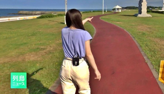 田中さやアナ、パンティ線浮き出る良き尻アングルでドスケベな体してる