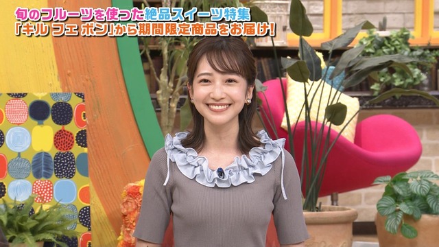 南後杏子アナ、ニットおっぱいエッロ！横乳の膨らみエッチ過ぎ最高！