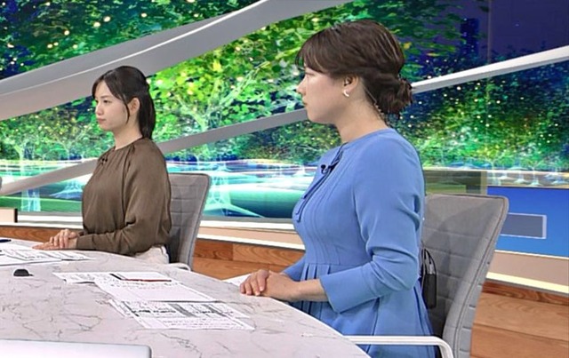古旗笑佳アナ、Hカップおっぱいムギュッ！迫力ある横乳が凄すぎて最高