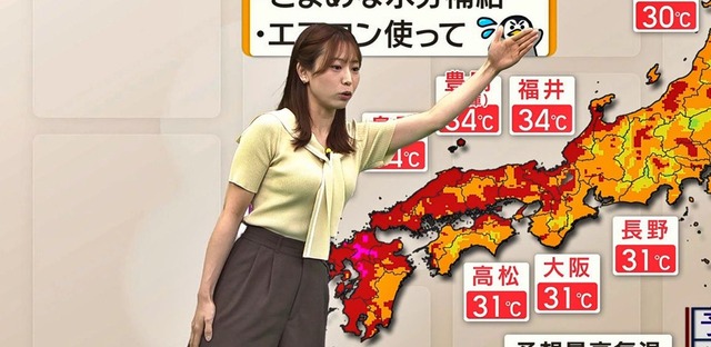 舩橋沙貴アナ、朝からすげぇニット爆乳おっぱい！YCの膨らみデッカ過ぎ