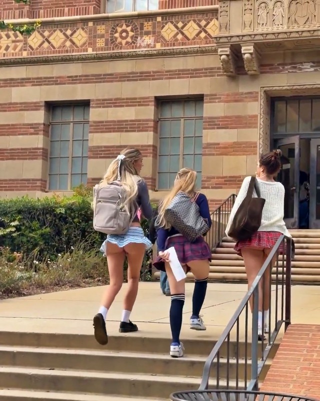 【動画】大学行ったらミニスカ捲れて尻が見え過ぎ女ばっかりらしい