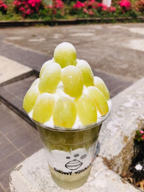これはドリンク パフェ Snowy Village の 生マスカットボンボン 新大久保 To Go Brothersのテイクアウトジャーニー