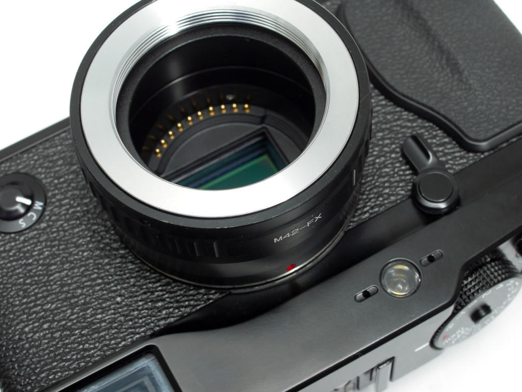 ELEFOTO フジ F Xカメラに M42／39レンズ利用 ELEFOTO フジ F X