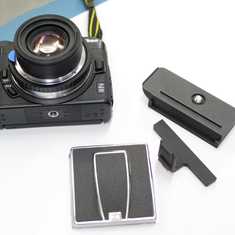 Nikon Z30用 ハッセル・ファインダーフードブラケット muk3D Nikon Z30用 ハッセル・ファインダーフードブラケット muk3D