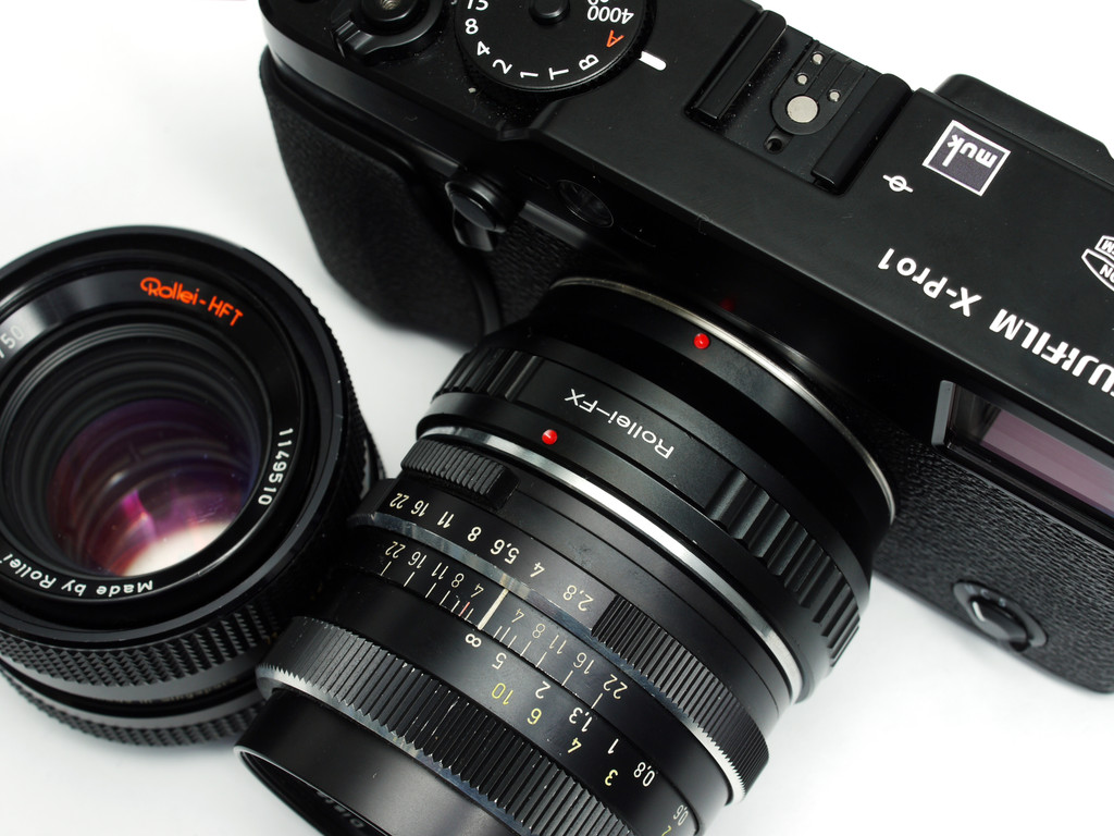 KIPON QBM-FX Rollei（ローライ）レンズ→FUJIFILM X KIPON QBM-FX ローライQBMマウントレンズ - 富士フイルムX