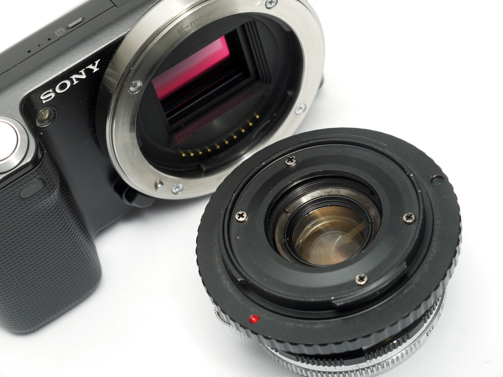 C-NEXマウントアダプタを改造してPEN-Dのレンズを装着してみました