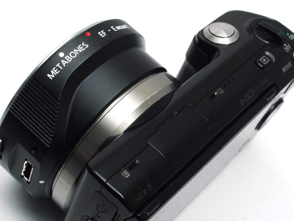 電子接点EFレンズ絞り連動ソニーα NEX-5,3,7 Eマウントアダプタ 電子接点EFレンズ絞り連動ソニーα NEX-5,3,7 Eマウントアダプタ