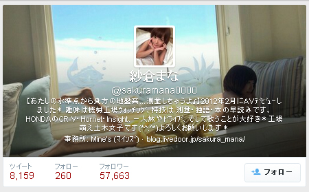 紗倉まな-Twitter