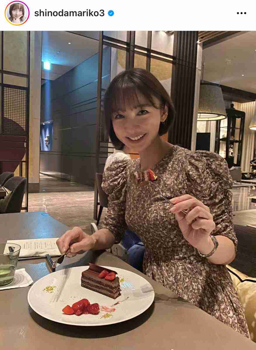 篠田麻里子「大人時間最高ですね」大手町の高級ホテルディナーを報告…「一段と美しくてゴージャス」の声