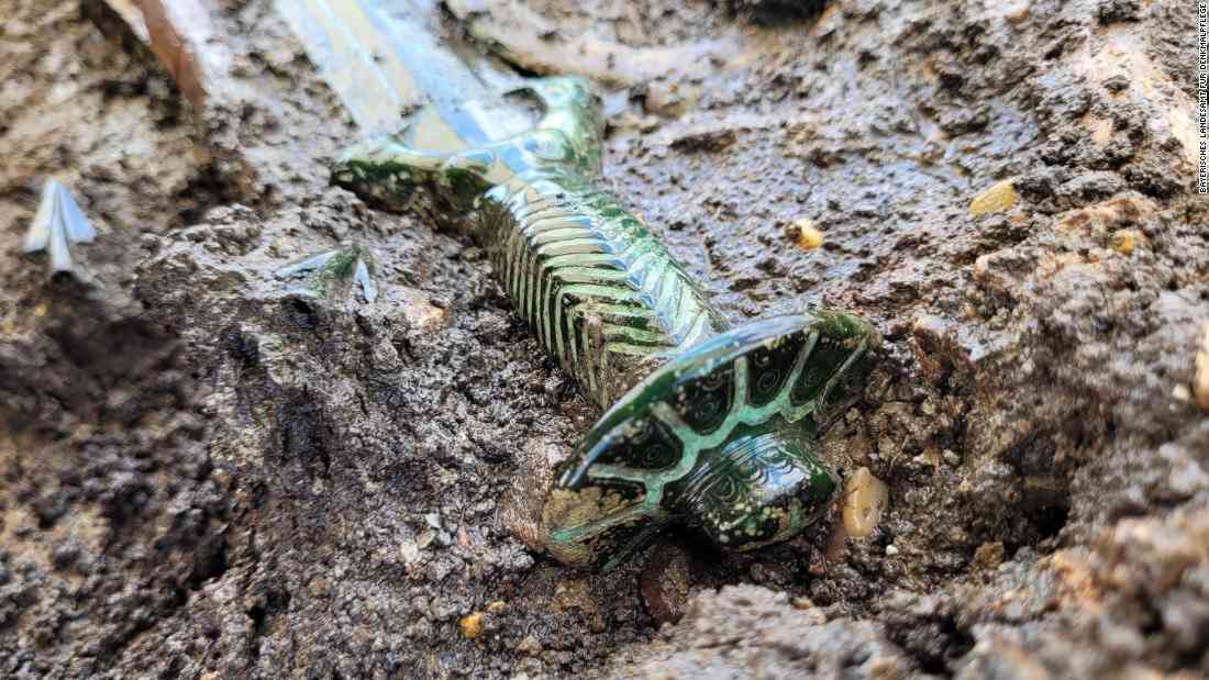 ドイツで3000年前の剣を発見　保存状態良好、今なおきらめき
