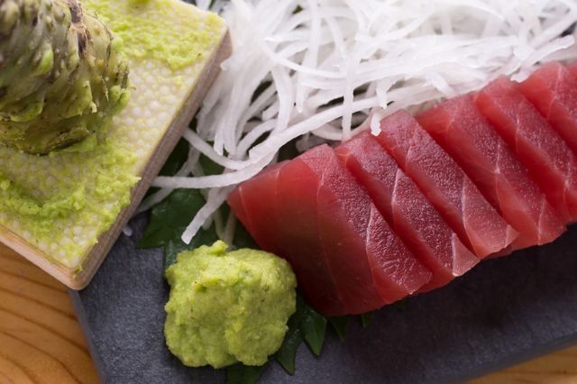 わさびを付けると美味しいもの