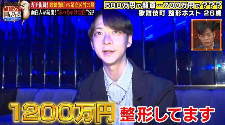 ホストのぶっちゃけ話！「1200万円かけ整形」「50代女性に奪われた」：じっくり聞いタロウ