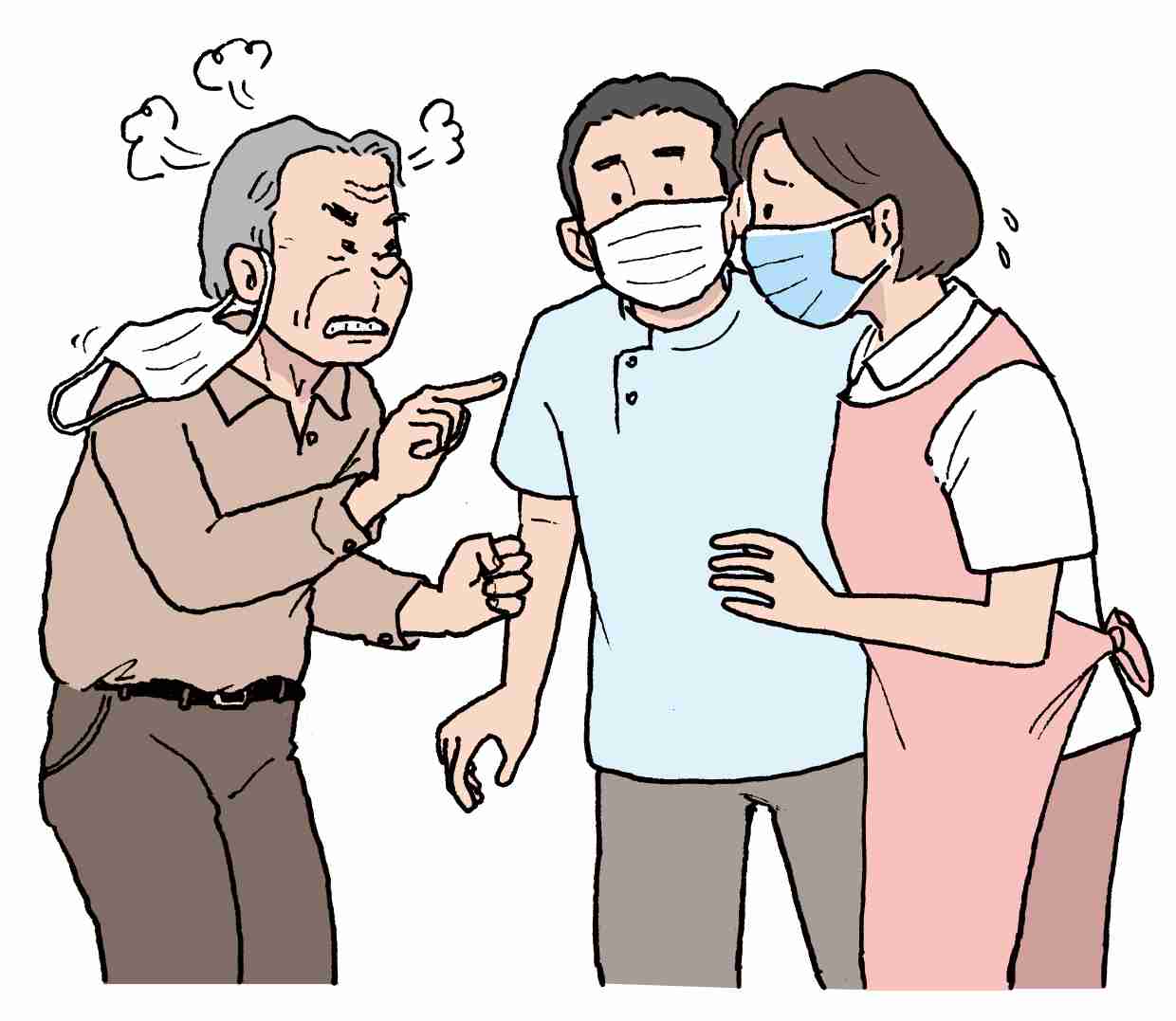 「モンスターペイシェント」とは～高齢男性に多く、思い通りにならず暴言〜