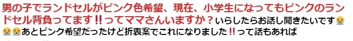 男の子に「ピンク色のランドセルが欲しい」と言われた場合、どうする？→さまざまな経験談や考え方が集まる