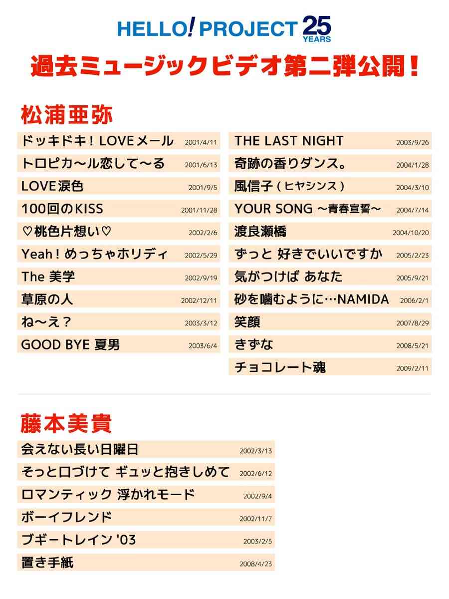 「そんな貴重な……」「マジかよ!?」松浦亜弥＆藤本美貴のMVが公開、懐かしの楽曲にファン大歓喜