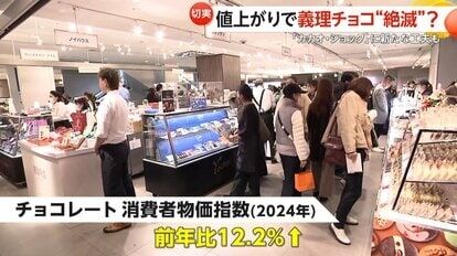 【何が】「義理チョコはあげない」カカオ豆値上がりし“史上最高金額”に…チョコレートの価格上昇で義理チョコ“絶滅”か　「カカオ・ショック」に新たな工夫も