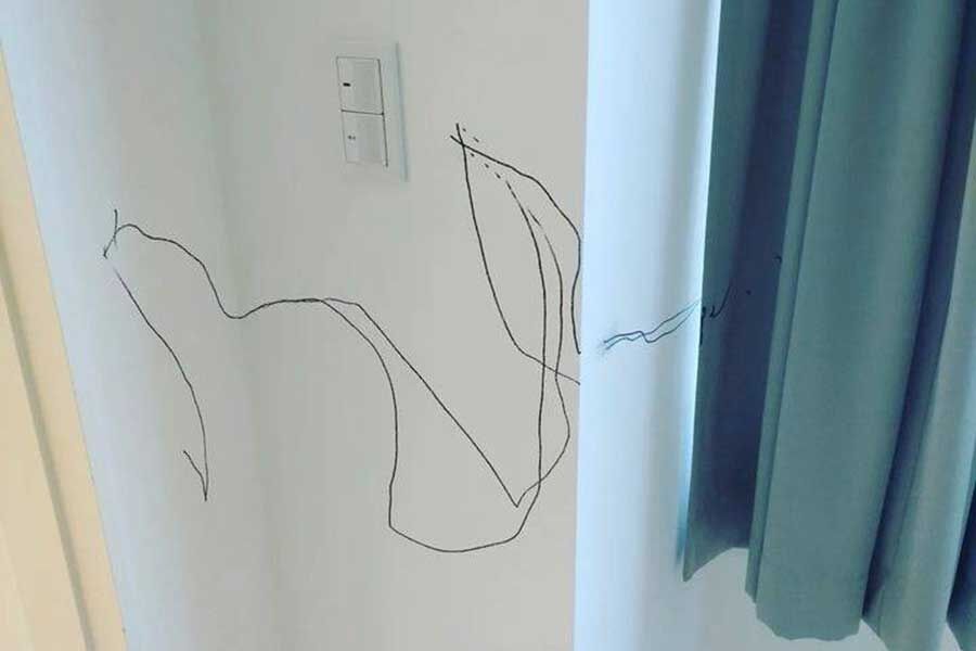 中村仁美　3歳三男が油性マジックで家の壁に落書き「信じたくない！」も家中に発見「諦めます」