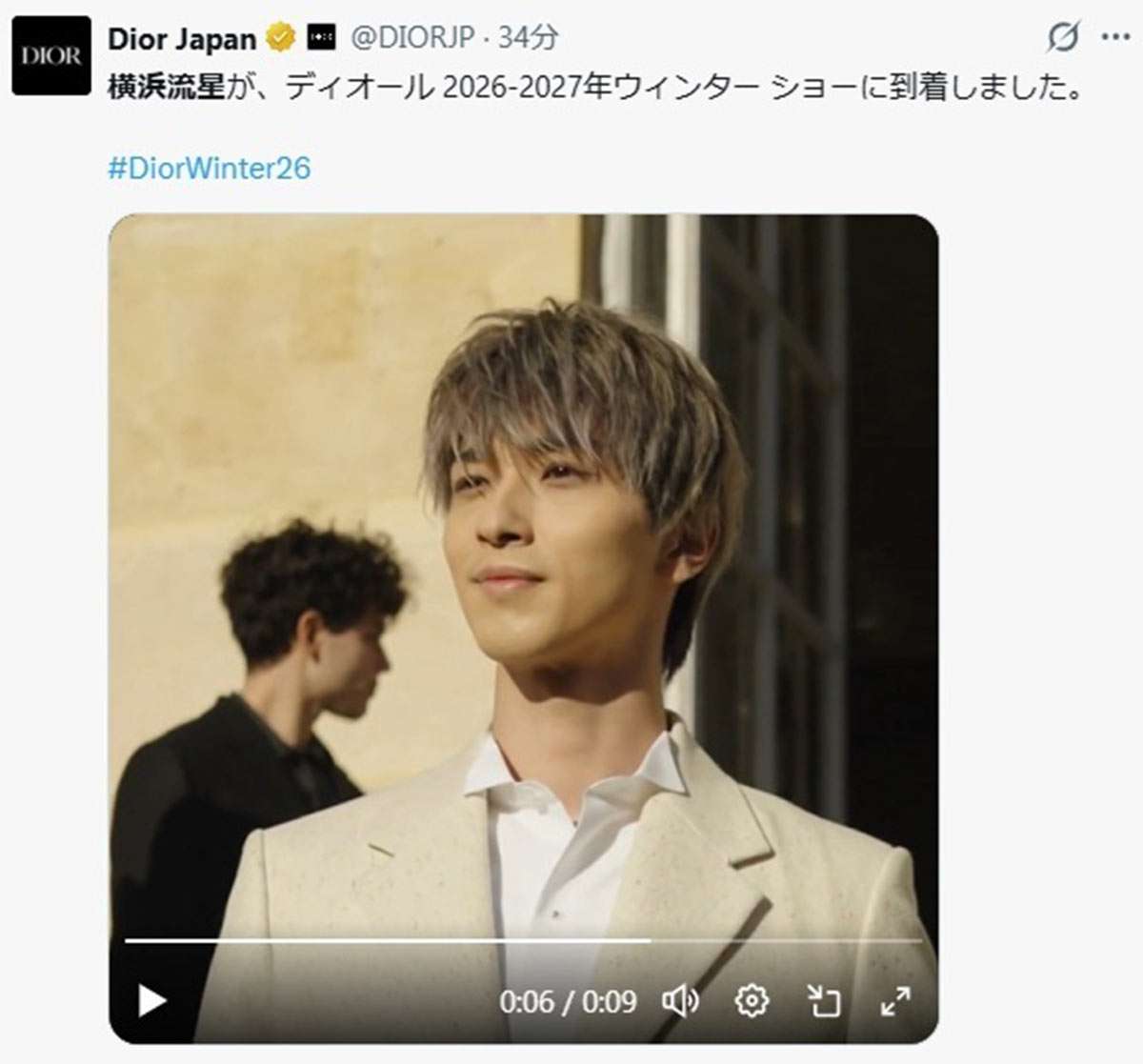 横浜流星、パリで見せたシルバーグレー髪色にファンうっとり…吉沢亮＆北村匠海との“国宝級”共演動画も話題に