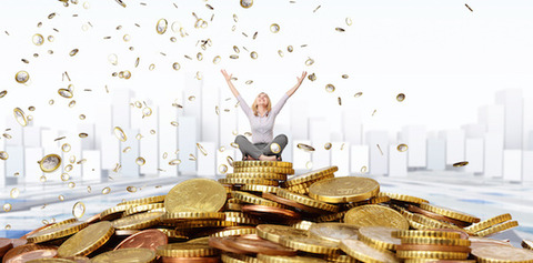 happy_woman_with_gold_coins_Dollarphotoclub_44994187