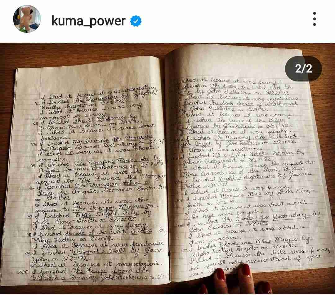宇多田ヒカル、飛び級も経験した小学2年時の読書量がスゴイ「8ヶ月半で167冊読破」…英文びっしり読書記録