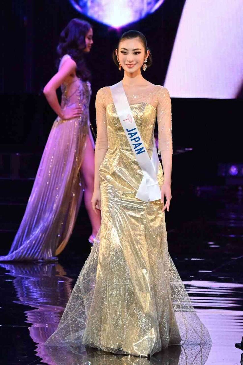 ミス・インターナショナル：日本代表・松尾綺子さん　ミス・アジアに選出　着物アレンジの衣装でアピール