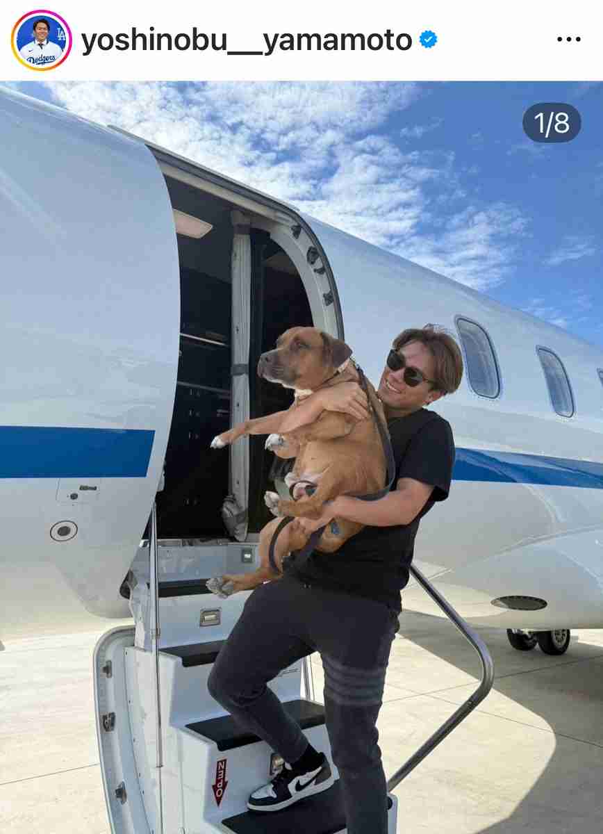 ドジャース・山本由伸　愛犬の名前は「カルロス」と公表「友達はデコピン」