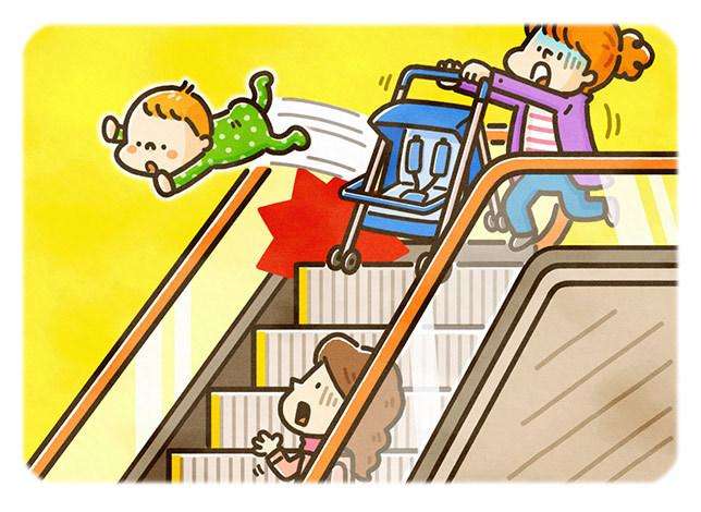 エスカレーターに引っかかったベビーカーから赤ちゃんが10段下まで落下し、頭蓋内損傷…育児用品の事故を防ぐには