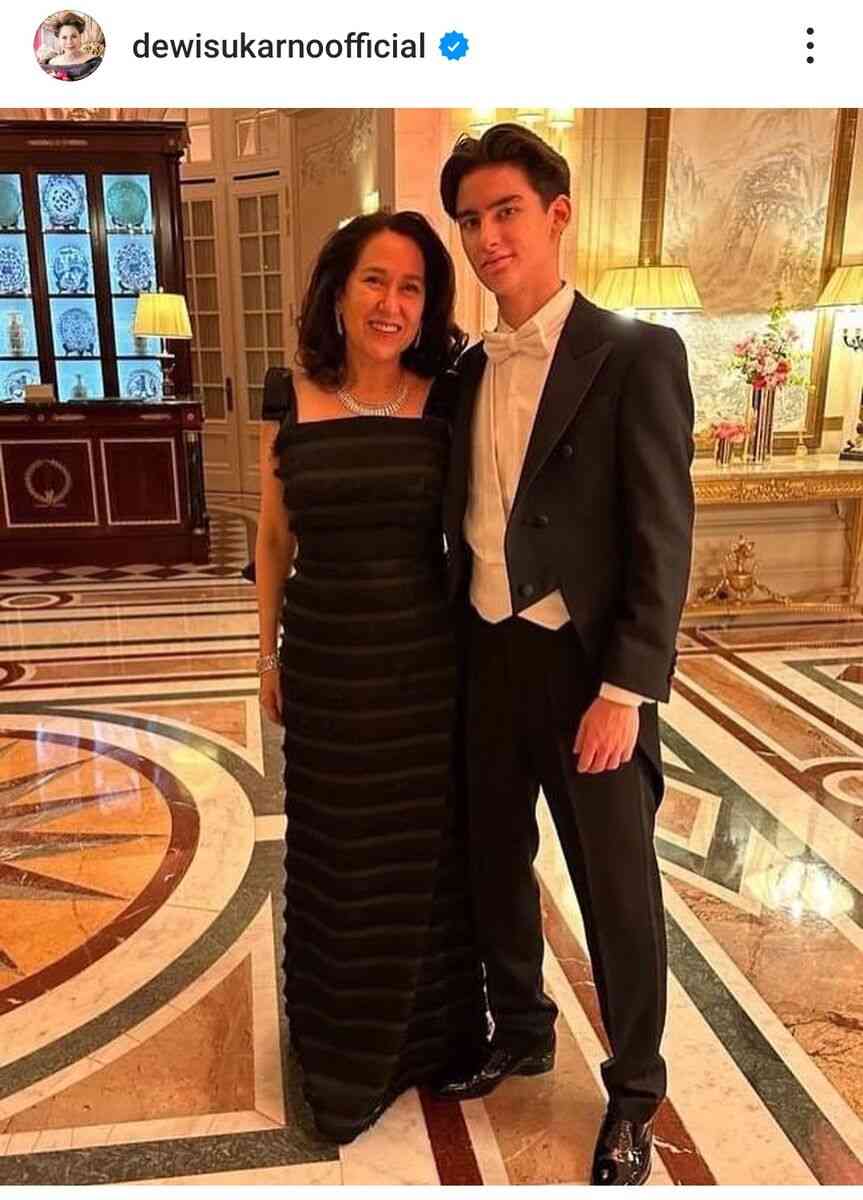 デヴィ夫人、社交界デビューした16歳孫の顔出しショットに騒然！高身長で6か国語話す「超絶イケメン」