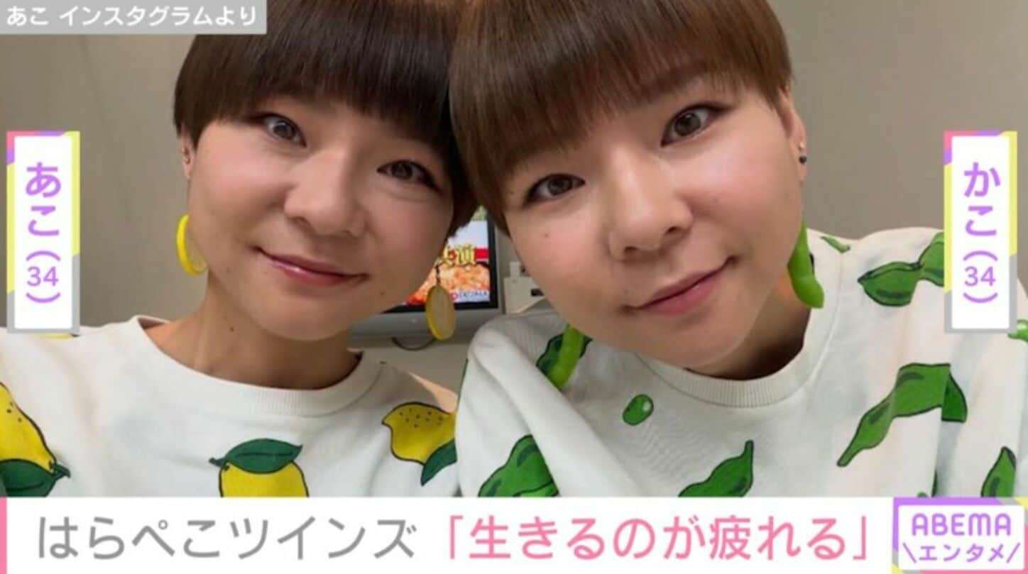 重度のうつ病を公表 はらぺこツインズ 「きえたい」「生きるのが疲れる」心身ともに疲弊