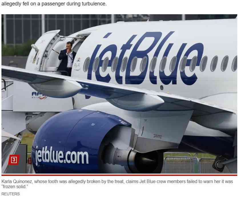 機内で提供されたアイスクリームが「危険なほど冷たかった」航空会社を訴えた女性（米）