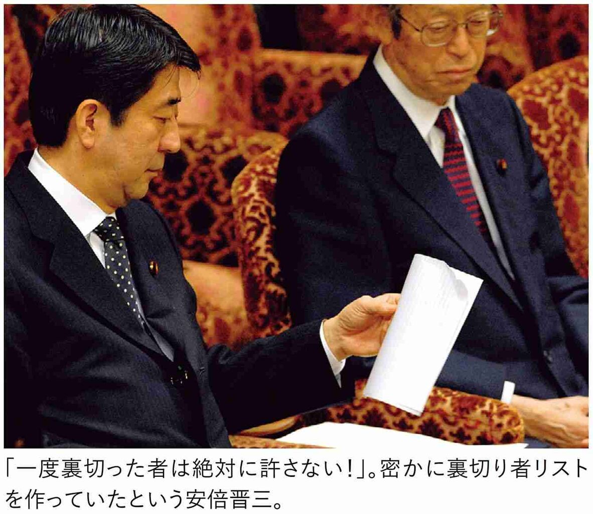 ｢裏切者だけは許さない｣安倍晋三元首相直筆の手帳にあった恐怖の"緑 赤 黄"色分けリストに怯えた現女性知事