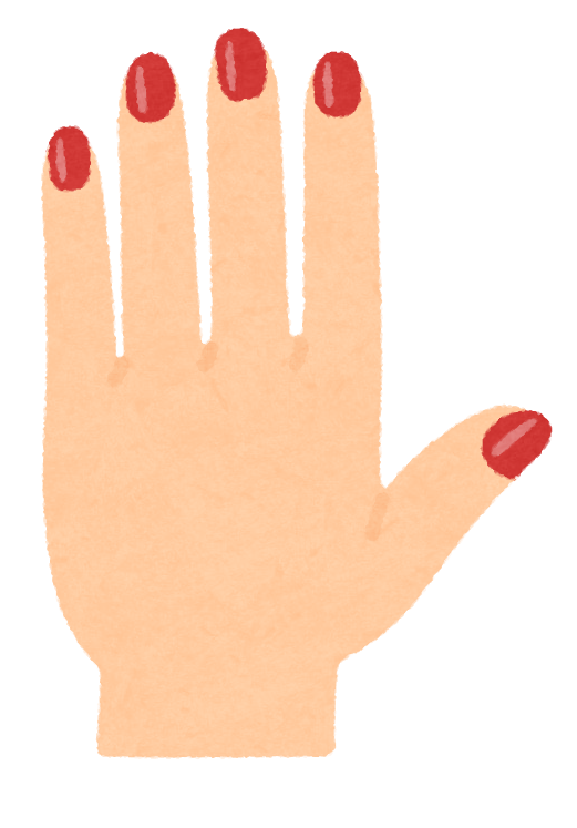 片手だけネイルは変ですか？