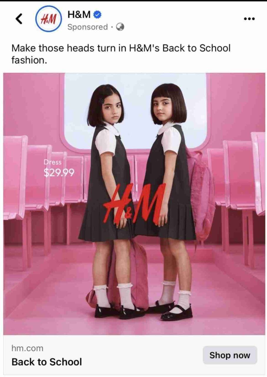 H&M、制服姿の女児の広告を撤回 ⇒ 主な抗議理由は「性的表現」よりも「ルッキズム助長」だった