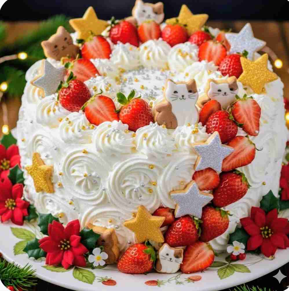 【画像】食べてみたいクリスマスケーキをAIで作ってみよう