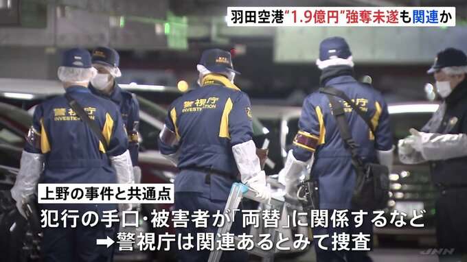 羽田空港の駐車場で“1.9億円”強奪未遂　金入ったスーツケースを車に入れていた男性が数人の男らに催涙スプレーをかけられる 男らは逃走中　上野の事件と関連か