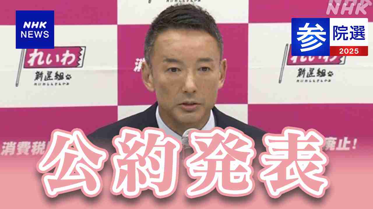 れいわ新選組、参院選公約を発表 “消費税の速やかな廃止や国民1人当たり10万円給付を”
