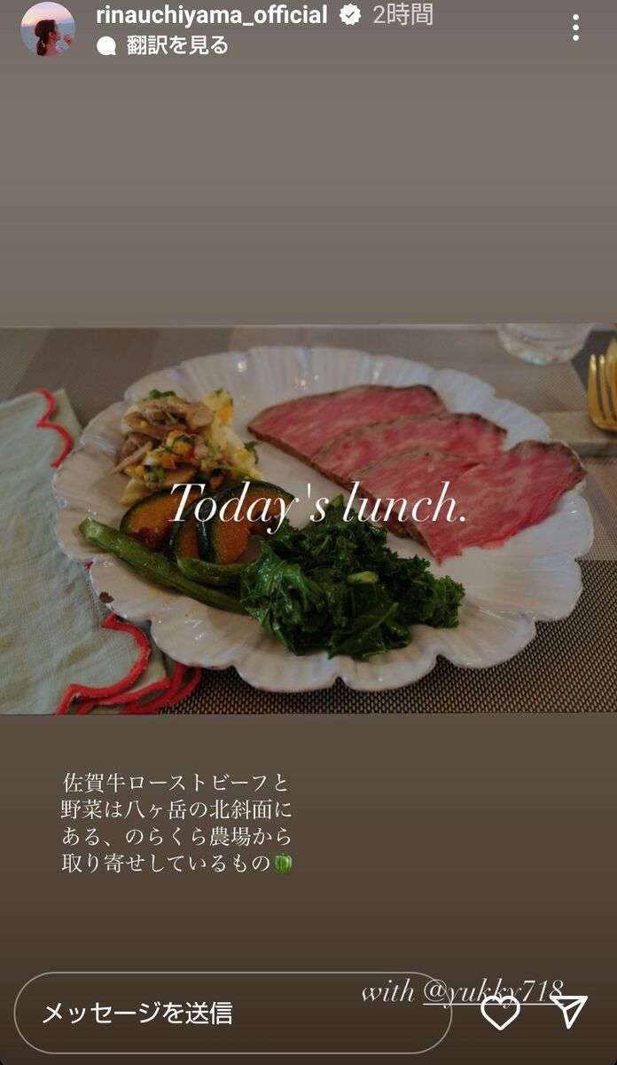 内山理名、手料理が超オシャレ！彩り豊かなワンプレート、食器も高級…13歳年上の吉田栄作と結婚