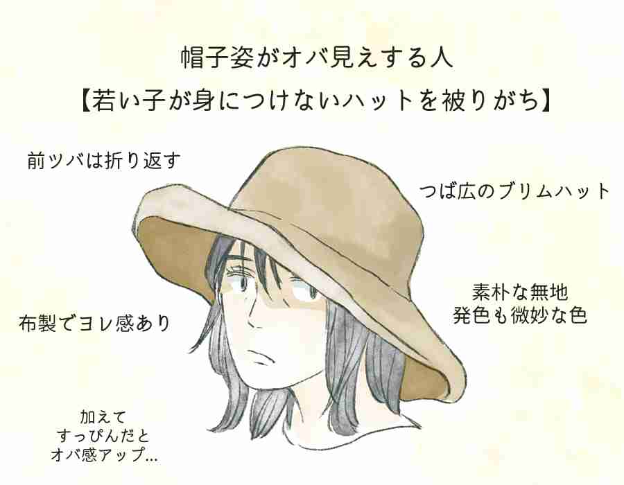 帽子をかぶると急にオバさんっぽくなる人の特徴。40代女性が選んではないけない“2大帽子”は