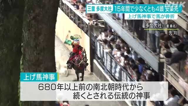 上げ馬神事 過去15年で4頭安楽死 県 見直し提案へ