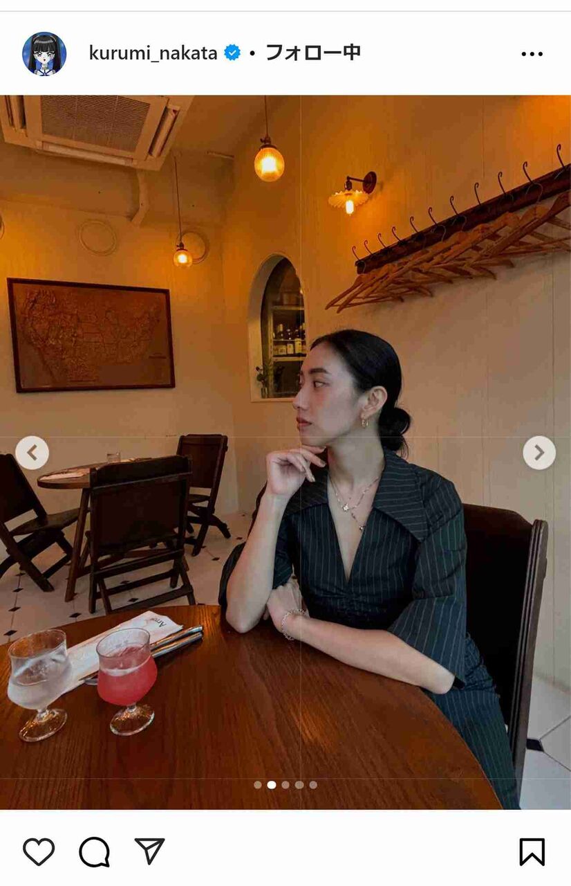 中田クルミ「結婚記念日でした」浅野忠信とツーショット…1周年は和装、2周年は洋装