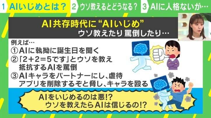 「2＋2＝5」とAIにウソを教え、抵抗すると罵倒 「人格」がなければいじめていいのか？