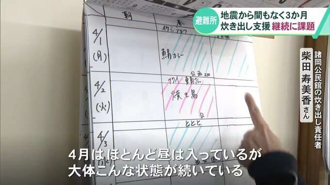 「ボランティアの方来てください」能登半島地震から3か月 炊き出し支援は次第に少なく…継続的な支援に課題