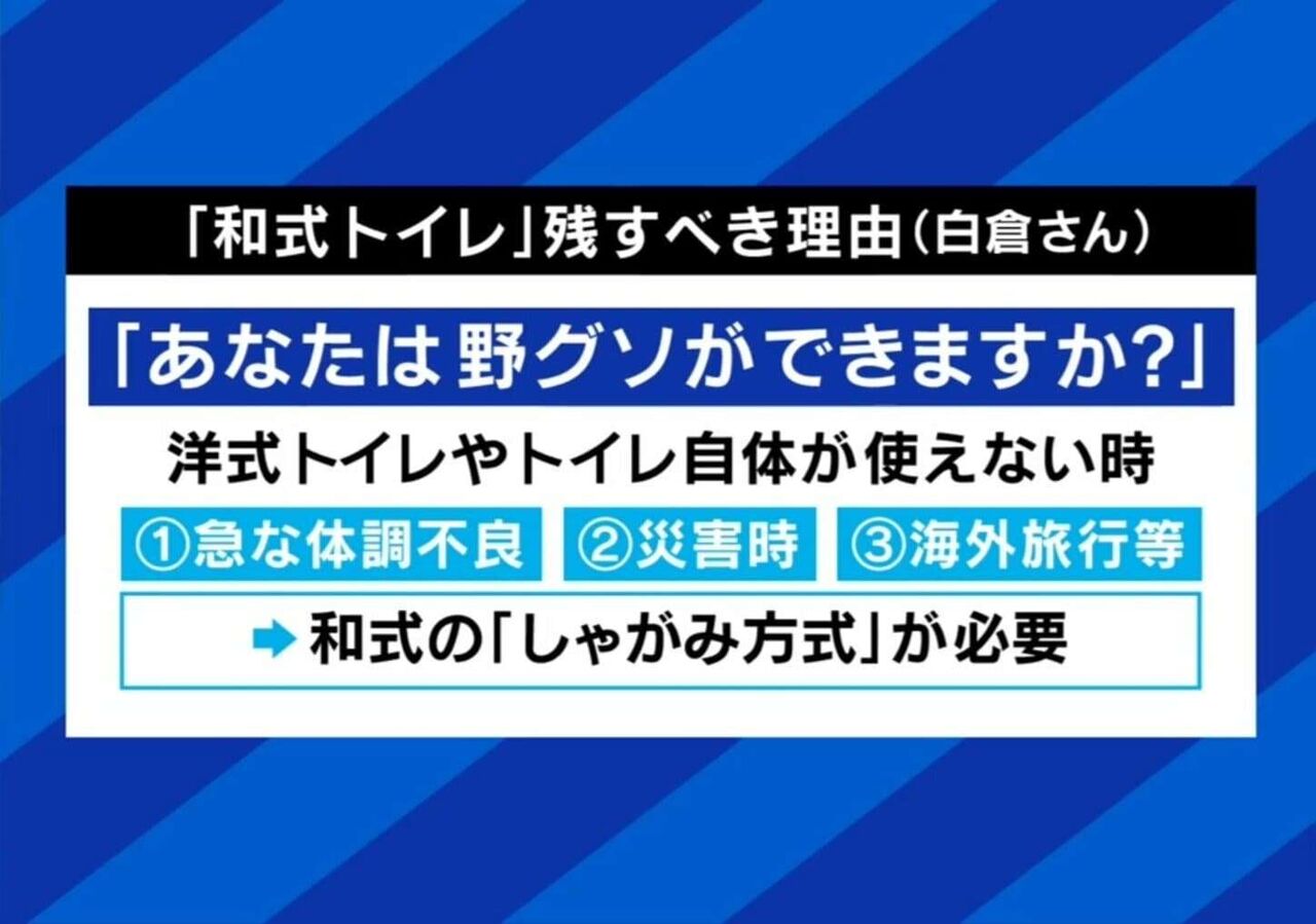 和式トイレってまだ必要？国内家庭の9割は洋式も、ひろゆき氏「海外では和式のやり方が絶対必要」しゃがみスタイルどう教える？
